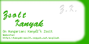 zsolt kanyak business card